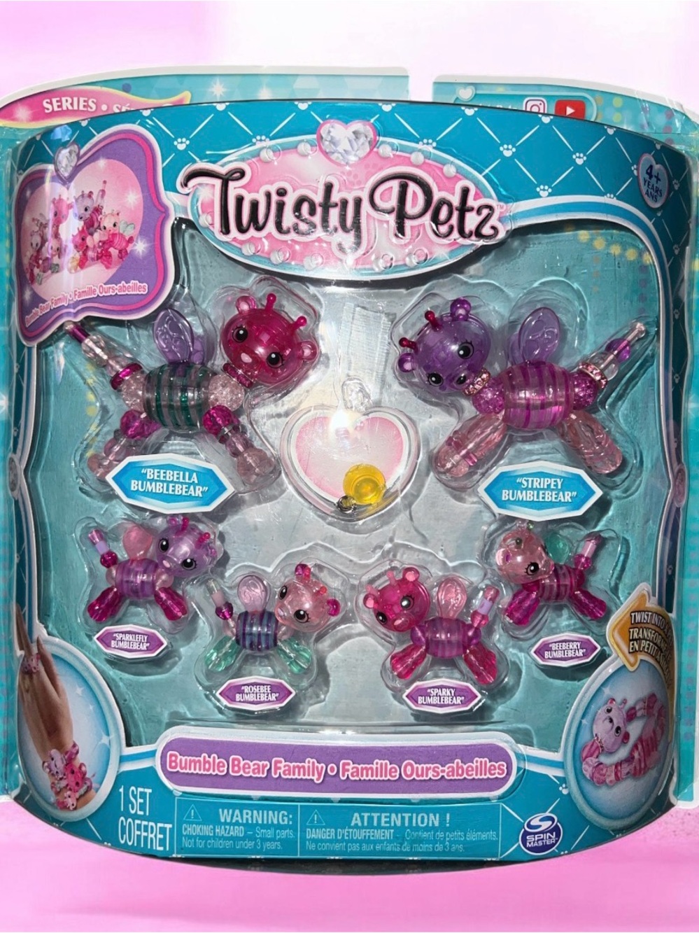 Twisty pets Bumble Bear Family Pack - Pink & Purple